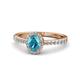 1 - Verna Desire Oval Cut London Blue Topaz and Diamond Halo Engagement Ring 