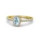 1 - Verna Desire Oval Cut Aquamarine and Diamond Halo Engagement Ring 