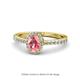 1 - Verna Desire Oval Cut Pink Tourmaline and Diamond Halo Engagement Ring 