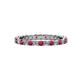 1 - Evelyn 2.00 mm Ruby and Diamond Eternity Band 