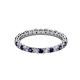 2 - Evelyn 2.00 mm Blue Sapphire and Diamond Eternity Band 