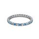2 - Evelyn 2.00 mm Blue Topaz and Diamond Eternity Band 