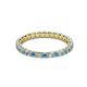 2 - Evelyn 2.00 mm Blue Topaz and Diamond Eternity Band 