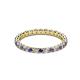 2 - Evelyn 2.00 mm Iolite and Diamond Eternity Band 