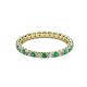 2 - Evelyn 2.00 mm Emerald and Diamond Eternity Band 