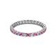2 - Evelyn 2.00 mm Pink Sapphire and Diamond Eternity Band 