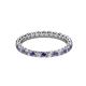 2 - Evelyn 2.00 mm Iolite and Diamond Eternity Band 