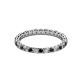2 - Evelyn 2.00 mm Black and White Diamond Eternity Band 