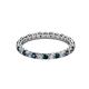 2 - Evelyn 2.00 mm Blue and White Diamond Eternity Band 