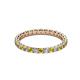 2 - Evelyn 2.00 mm Yellow and White Diamond Eternity Band 
