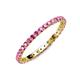4 - Evelyn 2.00 mm Pink Sapphire Eternity Band 