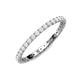 4 - Evelyn 2.00 mm White Sapphire Eternity Band 