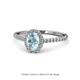 1 - Marnie Desire Oval Cut Aquamarine and Diamond Halo Engagement Ring 