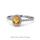 1 - Marnie Desire Oval Cut Citrine and Diamond Halo Engagement Ring 