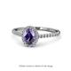 1 - Marnie Desire Oval Cut Iolite and Diamond Halo Engagement Ring 