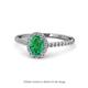 1 - Marnie Desire Oval Cut Emerald and Diamond Halo Engagement Ring 