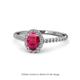 1 - Marnie Desire Oval Cut Ruby and Diamond Halo Engagement Ring 