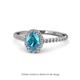 1 - Marnie Desire Oval Cut London Blue Topaz and Diamond Halo Engagement Ring 