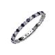 3 - Evelyn 2.00 mm Blue Sapphire and Diamond Eternity Band 