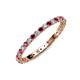3 - Evelyn 2.00 mm Ruby and Diamond Eternity Band 
