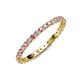 3 - Evelyn 2.00 mm Pink Tourmaline and Diamond Eternity Band 