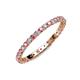 3 - Evelyn 2.00 mm Pink Tourmaline and Diamond Eternity Band 
