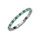 3 - Evelyn 2.00 mm Emerald and Diamond Eternity Band 