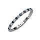 3 - Evelyn 2.00 mm Blue and White Diamond Eternity Band 