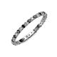 3 - Evelyn 2.00 mm Black and White Diamond Eternity Band 