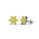1 - Amora Yellow Sapphire Flower Earrings 