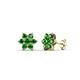 1 - Amora Green Garnet Flower Earrings 