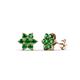 1 - Amora Green Garnet Flower Earrings 
