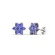 1 - Amora Tanzanite Flower Earrings 