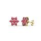 1 - Amora Pink Tourmaline Flower Earrings 