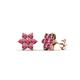 1 - Amora Pink Tourmaline Flower Earrings 