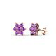 1 - Amora Amethyst Flower Earrings 
