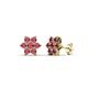 1 - Amora Rhodolite Garnet Flower Earrings 