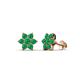 1 - Amora Emerald Flower Earrings 