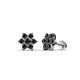 1 - Amora Black Diamond Flower Earrings 