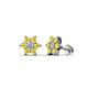 1 - Amora Diamond and Yellow Sapphire Flower Earrings 