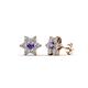 1 - Amora Iolite and Diamond Flower Earrings 