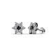 1 - Amora Black and White Diamond Flower Earrings 