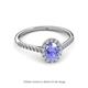 2 - Marnie Desire Oval Cut Tanzanite and Diamond Halo Engagement Ring 