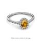 2 - Marnie Desire Oval Cut Citrine and Diamond Halo Engagement Ring 