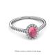 2 - Marnie Desire Oval Cut Rhodolite Garnet and Diamond Halo Engagement Ring 