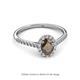 2 - Marnie Desire Oval Cut Smoky Quartz and Diamond Halo Engagement Ring 