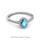 2 - Marnie Desire Oval Cut London Blue Topaz and Diamond Halo Engagement Ring 