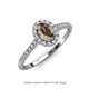 3 - Marnie Desire Oval Cut Smoky Quartz and Diamond Halo Engagement Ring 