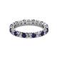 2 - Evelyn 3.00 mm Blue Sapphire and Diamond Eternity Band 