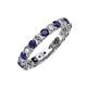 3 - Evelyn 3.00 mm Blue Sapphire and Diamond Eternity Band 